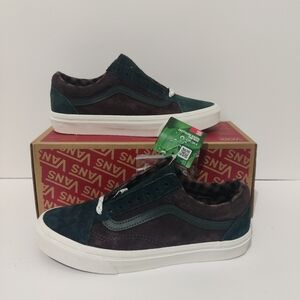 Men's Vans Old Skool VN0A2Z42PRM Pig Suede - Plaid Scarab Size 6.5 New In Box